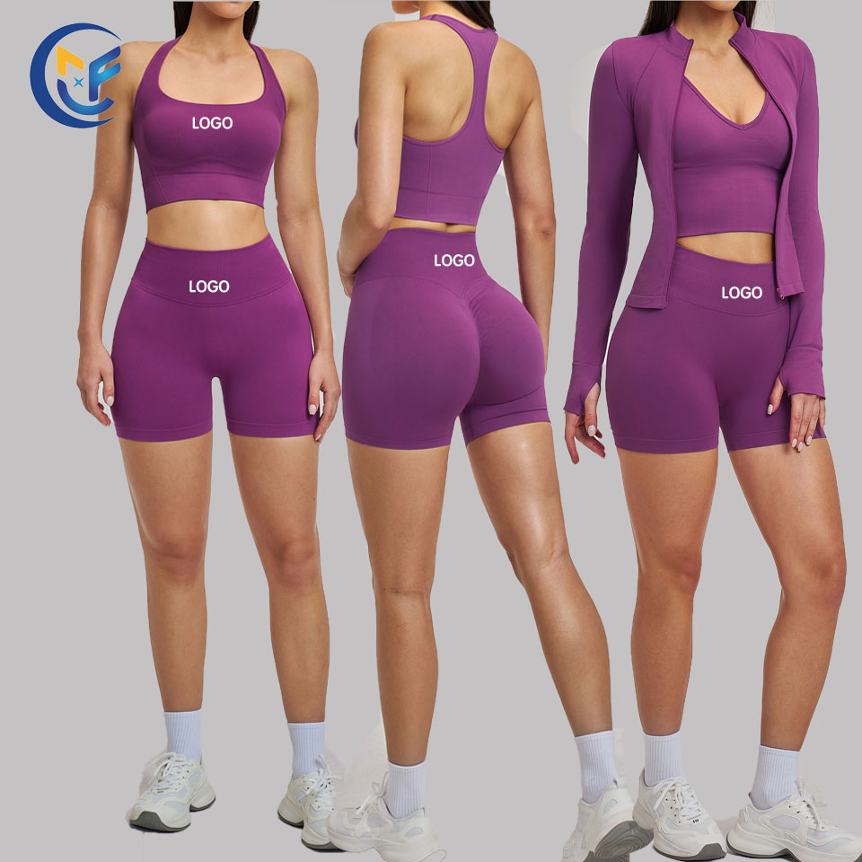 2026 Seamless Yoga Bra and Shorts Set for Activewear