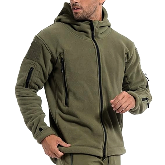Conmr Men's Windproof Fleece Jacket for Outdoor Sports