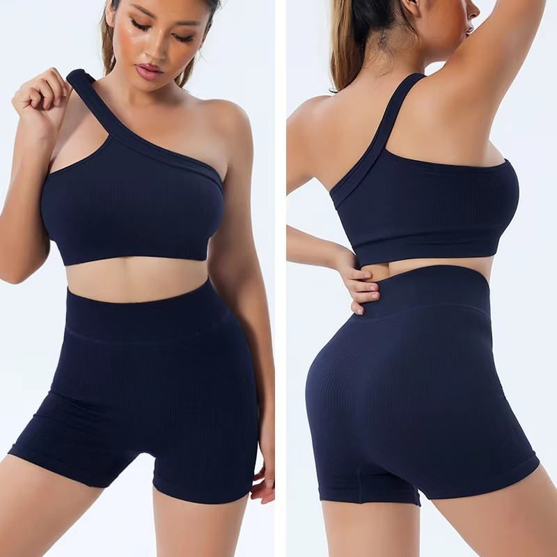 7-Piece Woman's Sportswear Gym Set Seamless Yoga Conjuntos Activewear with Solid Pattern Yoga Wear