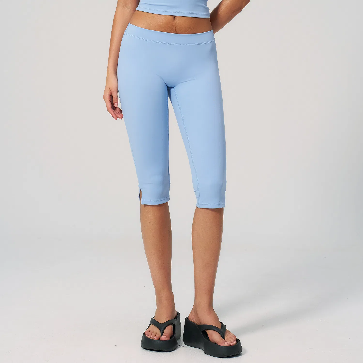 Fashion Women Fitness Apparel Yoga Shorts for Sport Exercise Belly Slimming Hip Lift Low Cut Ankle Slitfashion Women Clothingsportswear Apparelfitness Clothi