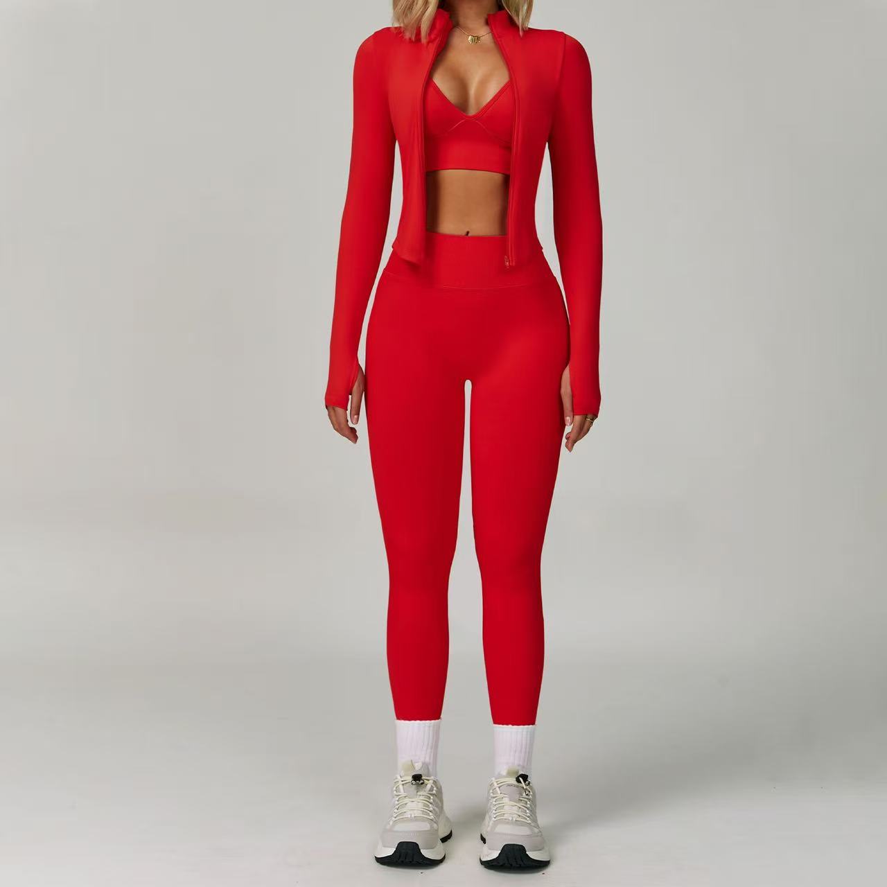 High quality Sports Bra Gym Leggings Yoga Shorts Outdoor Sports Suits Fitness Jacket 4 Pcs Women Active Wear Set