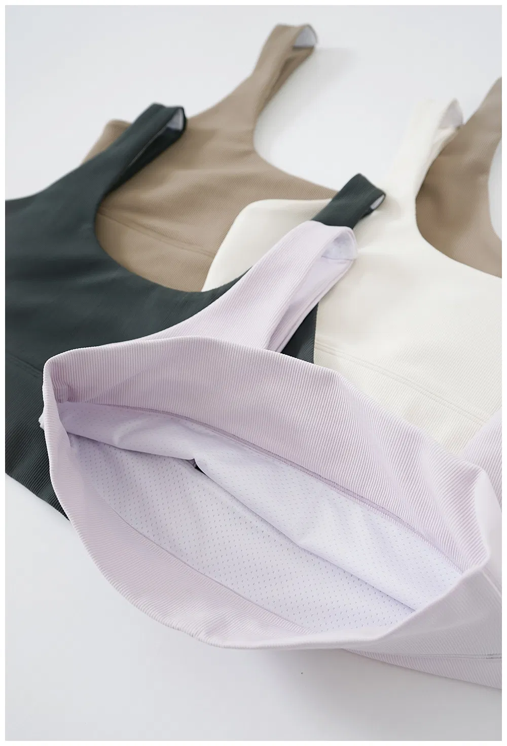 Wholesale Custom Tracksuits Woman Activewear Fitness Apparel Gym Sports Bra and High Waist Biker Shorts Summer Ribbed Yoga Apparel