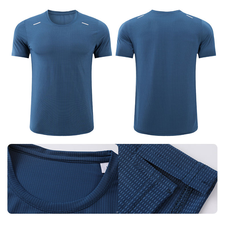 Sports Elastic Gym Wear Men Athletic Top Activewear Compression Run Clothes Custom Gym T Shirt Fit Polyester Muscle Tee Shirt