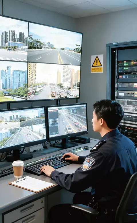 Commercial monitoring and security display