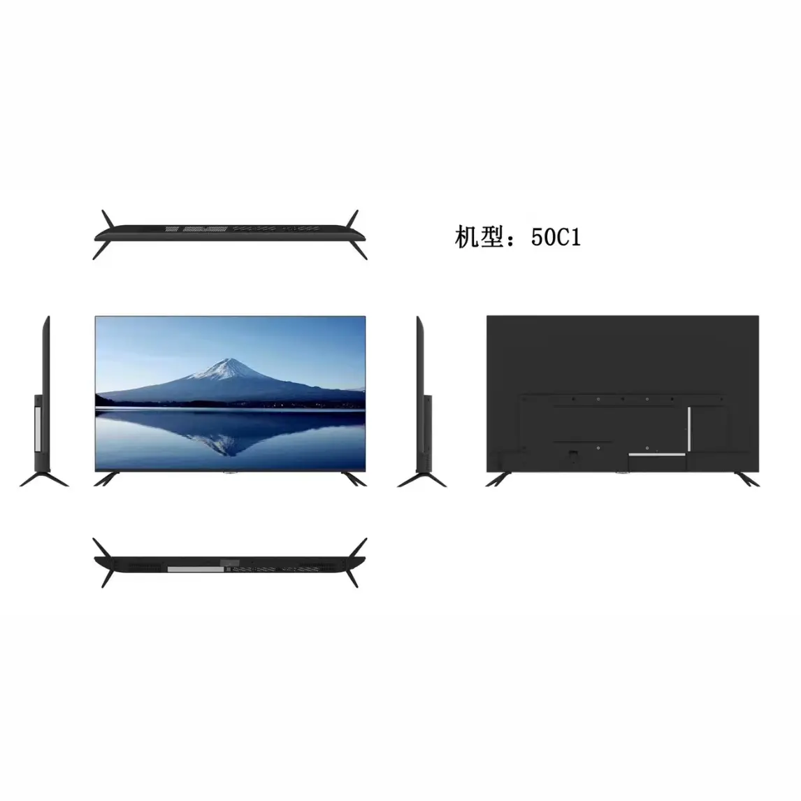 Wholesale Frameless 50-inch 4K Q LED Android Smart TV, Ultra HD HDR, for Home, Commercial, and Export Use Suppliers, Supplier