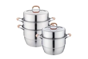 High-Quality WEIHUA 304 Stainless Steel Multi-Layer Steamer Pot Silicone Handle 28-36cm Companies, Quotes