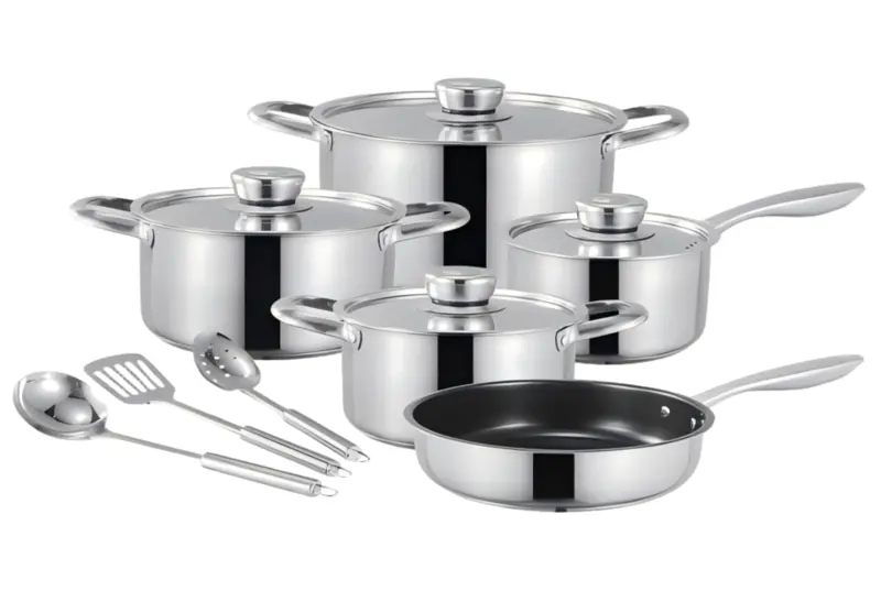 Famous WEIHUA Straight Body 12PCS Cookware Set with Steel Lids, Tools & Non-Stick Product, Company