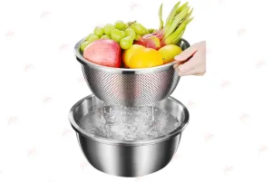 Famous WEIHUA Stainless Steel Multifunctional Rice Washing Bowl with Colander Set Service, Company