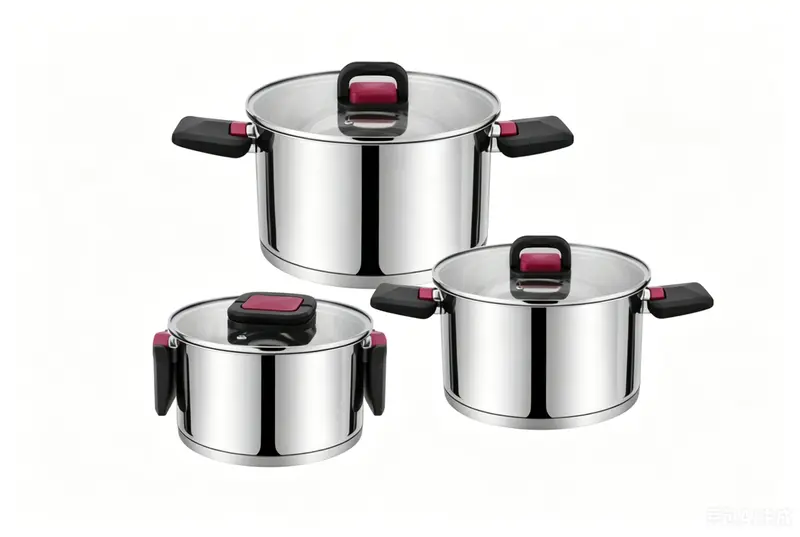 High-Quality WEIHUA Foldable Bakelite Handle 6PCS Straight Capsule Bottom Cookware with Satin Finish Product, Factory