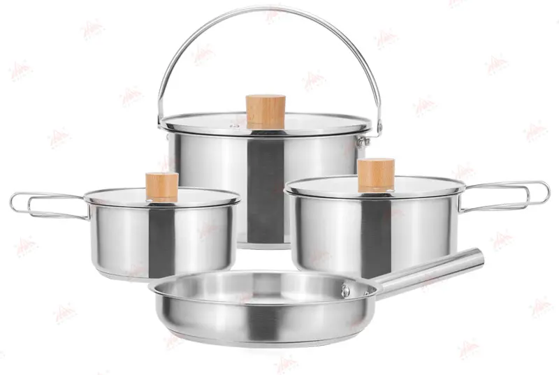 Custom WEIHUA Outdoor Stainless Steel 7 PCS Cooking Set for Campers and Outdoor Enthusiasts Company, Factory
