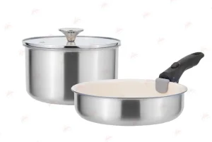 High-Quality WEIHUA Custom Multi-layer Stainless Steel 7 PCS Cookware Set with Ceramic Coating Manufacturers, Supplier