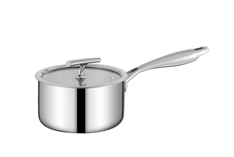 9-Piece Tri-Ply Stainless Steel Cookware Set Display 3