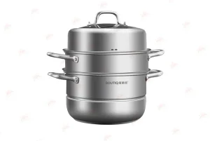 WEIHUA BOUTIQ 3-Layer Bottom Stainless Steel Steamer