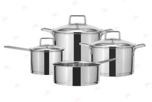 Wholesale WEIHUA Stainless Steel Mirror Polished 7 PCS Cookware Set for Professional Kitchens Product, Suppliers