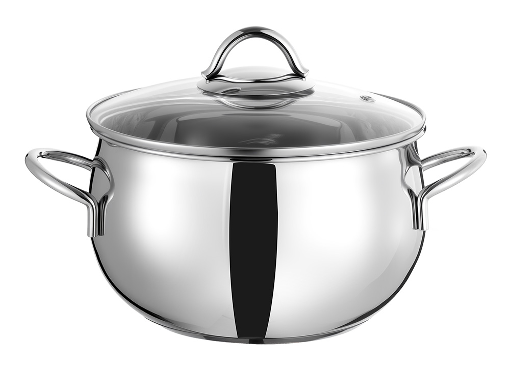 WH-AC022 6-Piece Mirror-Polished Stainless Steel Cookware Set
