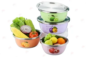 Buy WEIHUA Stainless Steel Fruit-Themed Mixing Basin Set for Versatile Kitchen Use Products, Product