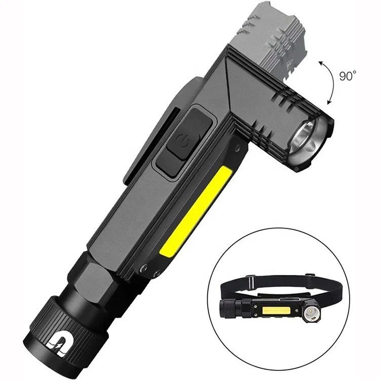 USB Rechargeable COB Magnetic LED Headlight with Pen Clip Work Light Headlights Flashlight