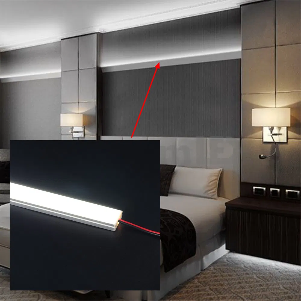 Linear Lamp Slot Aluminium Recessed Cabinet LED Rigid Top Corner Wardrobe Strip Light Bar