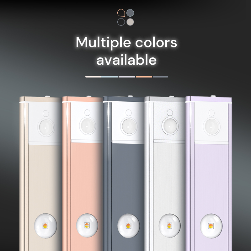 Smart Motion Sensor Night Light Battery Operated Wall Lights Wireless Rechargeable LED Magnetic Cabinet Light for Kitchen Closet