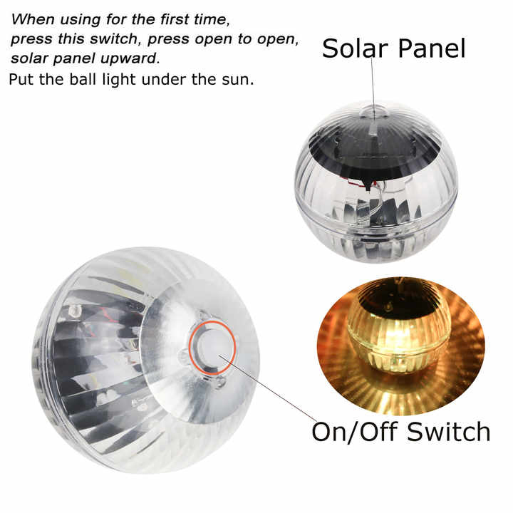 RGB Underwater LED Disco Light Solar Water Drift Lamp Pool Floating Lights Pond Pool Decor Baby Kids Shower Ball Toy