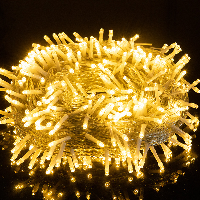 IP65 Rated 8cm 100LED 220V Waterproof Outdoor Christmas String Dimmable 2-Year Warranty Rubber Cable Glue Filled 50000 CRI80
