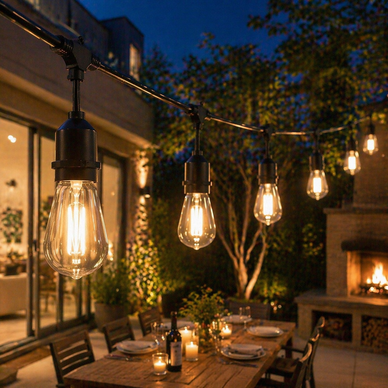S14 LED String Lights Outdoor Waterproof Patio Garden Decorative Edison Bulb Lights