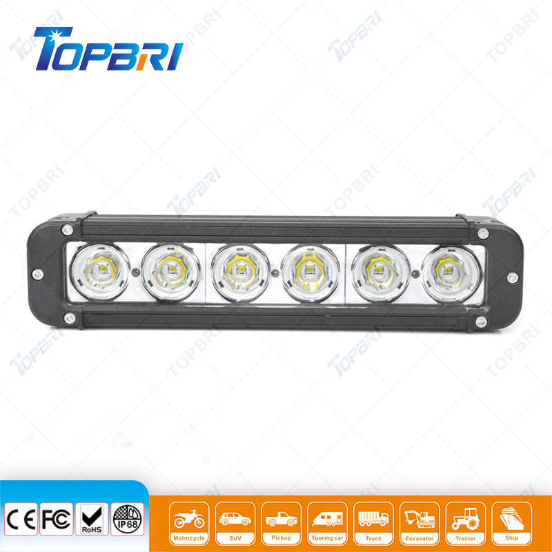 Single Row CREE 60W Truck Bumper Roof Tractor LED Light Bar