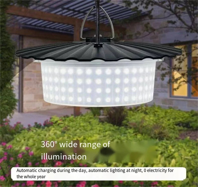 Solar Shed Barn Light Indoor Outdoor 244 LED Solar Pendant Light 5 Modes Solar Motion Sensor Light with Remote IP65 Waterproof