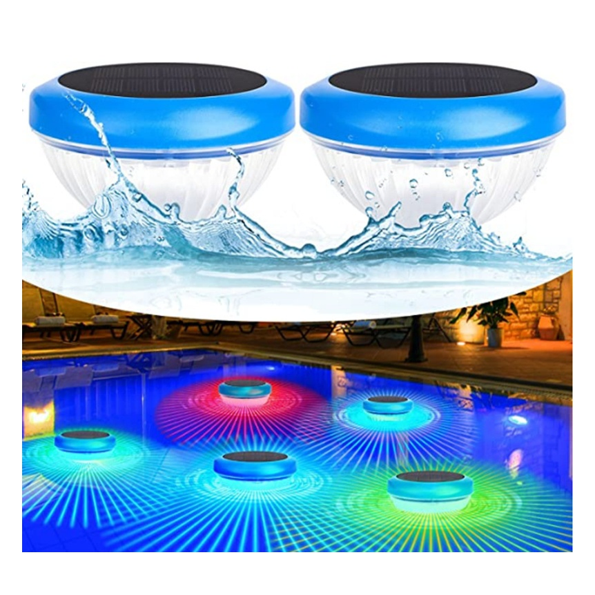 Solar-Powered RGB Color-Changing Floating Pool Lights for Gardens