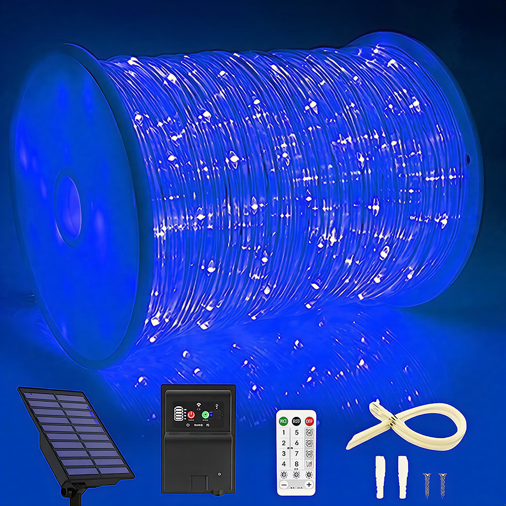 Solar Copper Wire String Lights Outdoor LED Tube Fairy Lights Waterproof for Garden Landscape Party Commercial Projects Decor