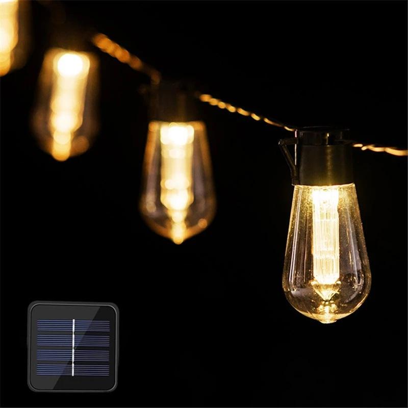 Shingel Solar Edison Light Bulb Retro Nostalgic Long String LED Light for Outdoor Camping Garden Decor IP65 Waterproof Small