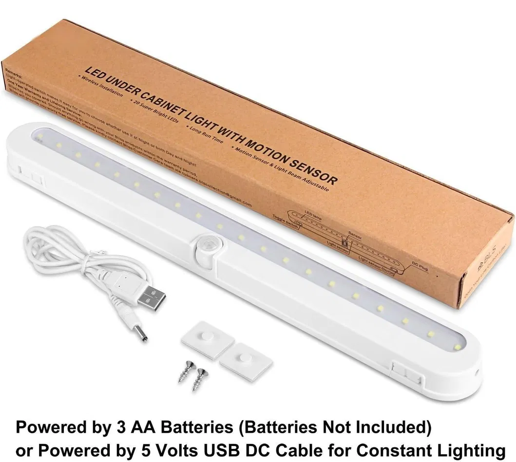 Battery Operated Motion Sensor Light Under Cabinet Lighting Night Light for Closet