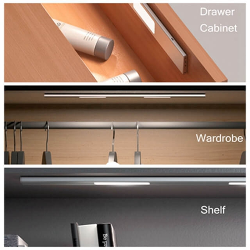 Door Sensor Cupboard Light Wireless Hand Wave Sensor Night Light USB Recharging Magnetic Strip Under Cabinet Light