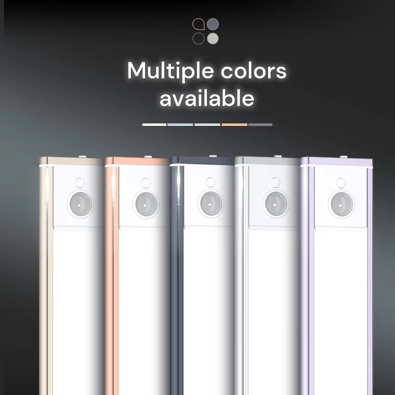 Motion Sensor Under Cabinet Lights 40 LED USB Rechargeable Battery Operated LED Closet Light Wireless Magnetic Dimmable
