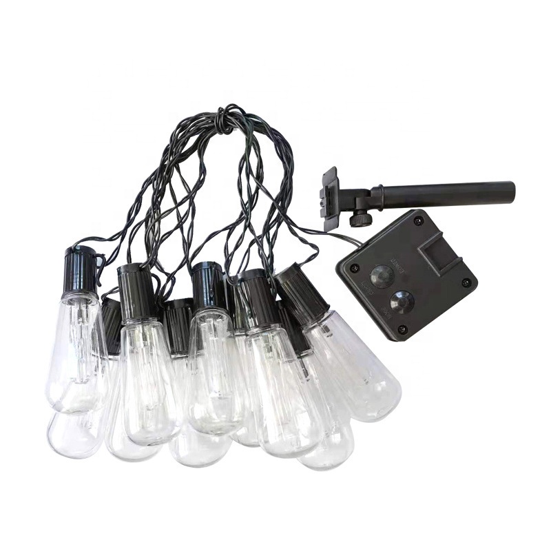 Solar Outdoor Vintage Edison Bulb String Lights IP65 Waterproof for Outdoor Event, Camping and Festival Decor