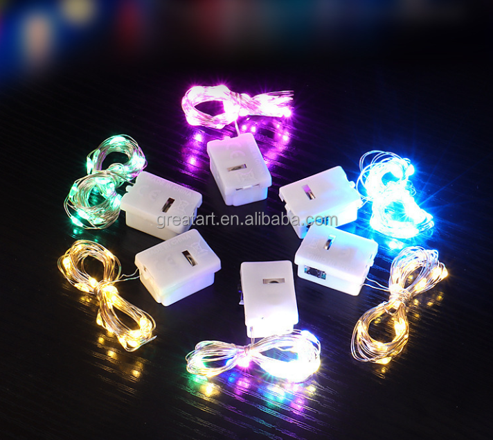 High Quality 1M 10 LED Copper Light String Christmas Battery Operated Warm White Decorative Lighting for Outdoor Parties Gardens