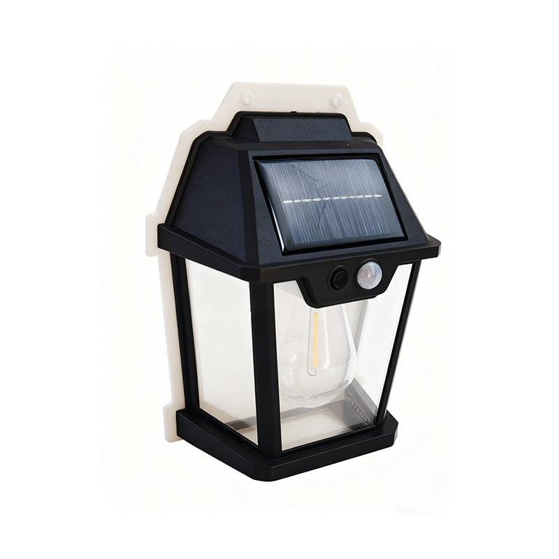 Solar LED Motion Sensor Wall Light Outdoor Waterproof Vintage Lantern for Patio Garden Fence