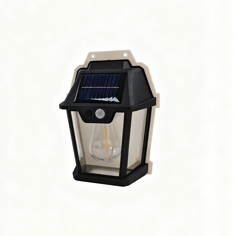 Solar LED Motion Sensor Wall Light Outdoor Waterproof Vintage Lantern for Patio Garden Fence