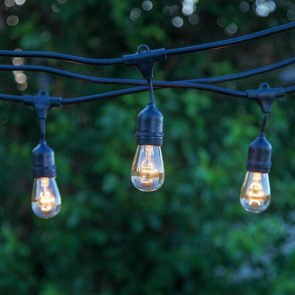 Wholesale Waterproof Drop Solar E27 Vintage Edison Bulb Tent Decorative Outdoor Dimmable Hanging LED S14 Festoon String Light