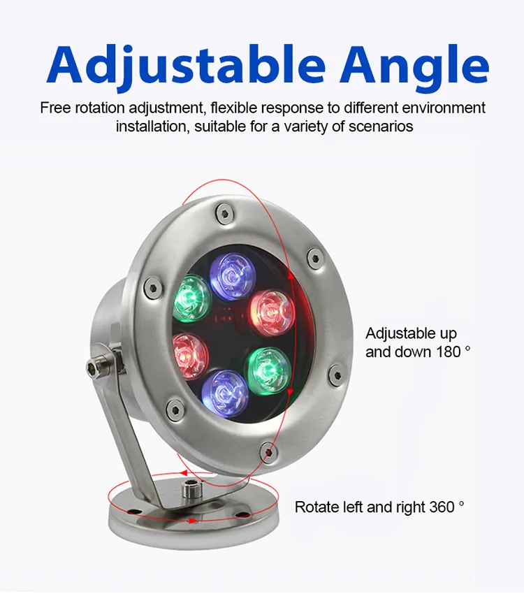 Colorful Submersible LED Light Detail 1