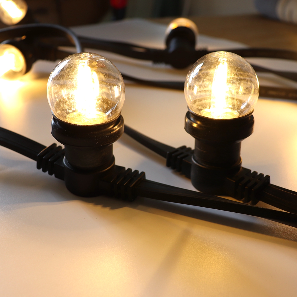 Outdoor Waterproof LED IP65 Festoon String Light Christmas Building Street Decoration Cable Hanging Festive Holiday Lighting