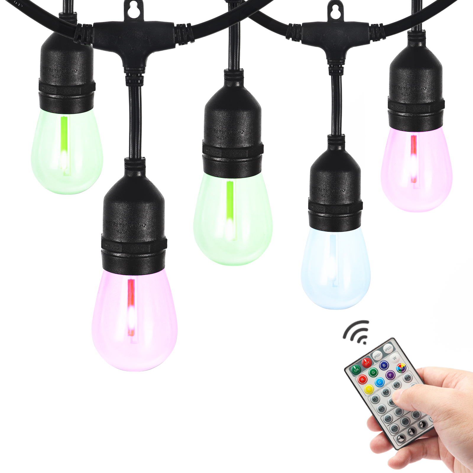 Deco S14 Vintage Edison Bulbs String Led String Light Waterproof Patio Solar Outdoor Led String Lights Outdoor Lights Out Door