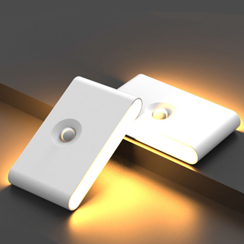 Smart Battery Operated Wall Light for Living Room PIR Human Sensor Beside Wall Mounted LED Bed Night Lamp