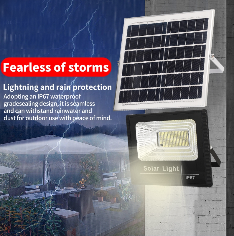 100W IP67 Waterproof Split Solar Light PIR Motion Sensor Wall Light Solar Lamp Outdoor Solar LED Flood Light for Countyard Garden