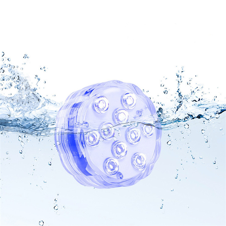 Flashing Pool Light RGB Remote Control Aquarium IP68 Waterproof Battery Operated Super Bright Fountain Submersible LED Lights