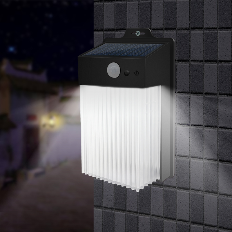 Outdoor Motion Sensor LED Wall Lamp Security Lantern Emergency Solar Garden Light