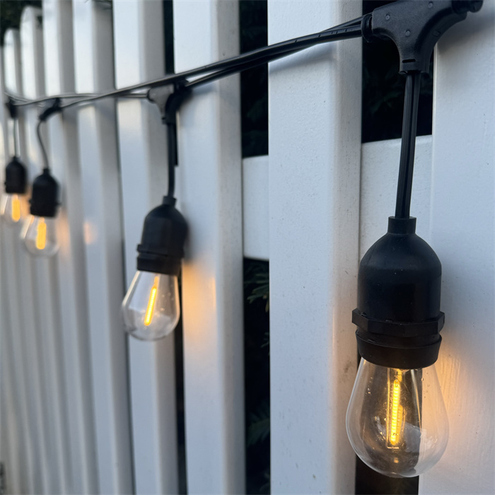 Customized Hanging Type S14 Warm White 10M 20 Bulbs E26 E27 IP65 Waterproof Outdoor Indoor Festoon Lights