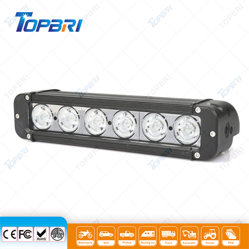 Single Row CREE 60W Truck Bumper Roof Tractor LED Light Bar