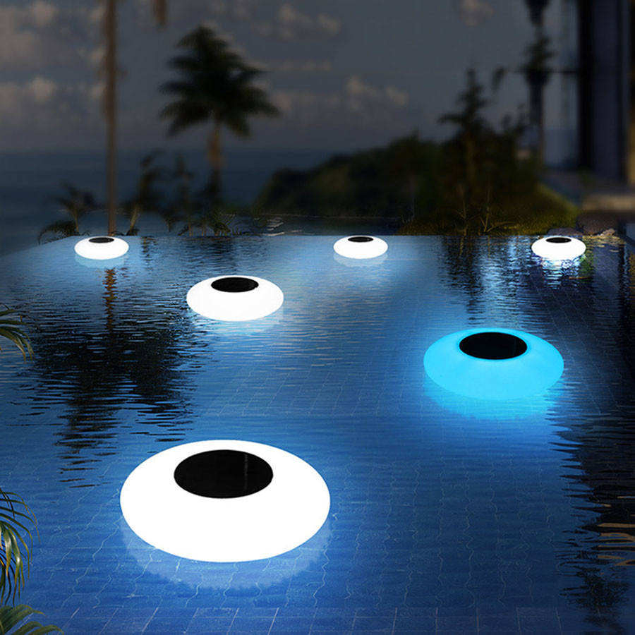 RGB Solar Floating Light with Remote Control IP68 Swimming Pool Solar Underwater Floating Light Diving Light