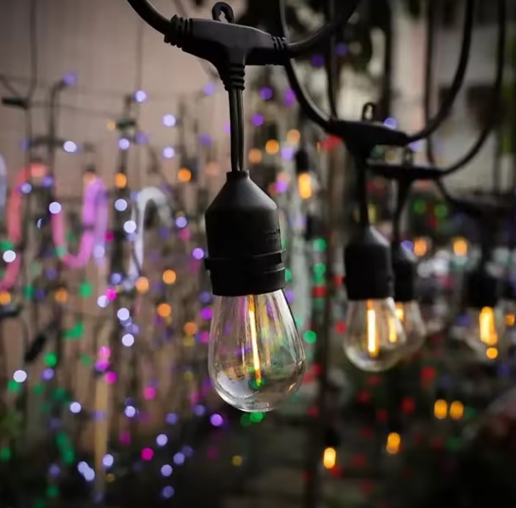 New Outdoor IP65 Waterproof LED 5M/10M Lantern String Running Horse Ball Bubble Light Courtyard Garden Decorative Lighting